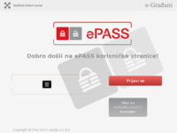 Frontpage screenshot for site: ePASS - vjerodajnica za sustav e-Građani (http://epass.gov.hr)
