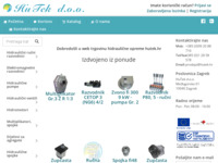 Frontpage screenshot for site: Hutek d.o.o. - komponente za hidrauliku (http://www.hutek.hr)