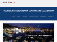 Frontpage screenshot for site: (http://www.apartmanihvar-drinkovic.hr/)