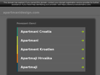 Frontpage screenshot for site: (http://www.apartmanidesign.com/)