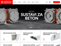 Frontpage screenshot for site: Kopos elektro d.o.o. - distribucija i prodaja elektroinstalacijskog materijala (http://www.kopos.hr)
