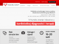 Frontpage screenshot for site: Medicard - Poliklinika za kardiologiju i internu medicinu (http://medicard.hr)