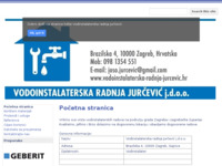 Frontpage screenshot for site: Vodoinstalater Jurčević Zagreb Gajnice (http://www.vodoinstalaterska-radnja-jurcevic.hr)