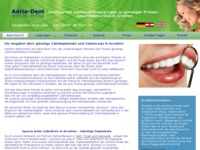 Frontpage screenshot for site: (http://adria-dent.com)