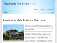 Frontpage screenshot for site: Apartmani Hele Postira, Brač (http://www.apartmentspostira.com/)