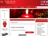 Frontpage screenshot for site: Viktor - obrt za proizvodnju i prodaju medičarskih i svjećarskih proizvoda (http://www.viktor-svijece.hr)