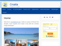 Frontpage screenshot for site: Ljetovanje u Hrvatskoj | Chorvátsko 24 (http://www.chorvatsko24.com)