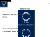 Frontpage screenshot for site: Centar za javne politike i ekonomske analize (http://www.cea-policy.hr)
