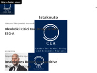 Frontpage screenshot for site: Centar za javne politike i ekonomske analize (http://www.cea-policy.hr)