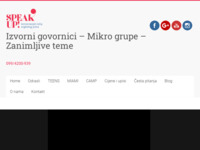 Frontpage screenshot for site: Speakup Croatia - Konverzacijski tečaj engleskog jezika (http://www.speakupcroatia.com)