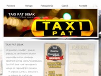Frontpage screenshot for site: Taxi PAT Sisak (http://www.taxisisakpat.hr)