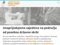 Frontpage screenshot for site: Udruga mladih Novi svijet, Luščani (http://www.uns.hr)