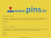 Frontpage screenshot for site: Pins d.o.o. - Rezervni dijelovi, gume i građevinska oprema (http://pins.hr)