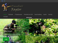 Frontpage screenshot for site: (http://www.paintball-raptor.net)