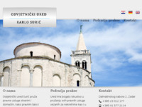 Frontpage screenshot for site: Odvjetnik Karlo Surić Zadar (http://www.odvjetnik-suric.hr)