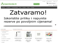 Frontpage screenshot for site: Vaporizacija - e cigarete i tekućine (http://www.vaporizacija.hr)