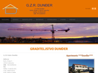 Frontpage screenshot for site: (http://www.graditeljstvo-dunder.hr)
