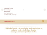 Frontpage screenshot for site: (http://poliklinika-sebetic.hr/)
