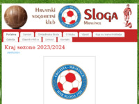 Frontpage screenshot for site: HNK Sloga Mravince (http://www.hnksloga.hr)