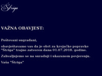 Frontpage screenshot for site: Striga - Obrt za krojacke popravke (http://obrt-striga.hr)