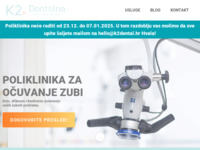 Frontpage screenshot for site: K2 Dentalna poliklinika (http://www.k2dental.hr)