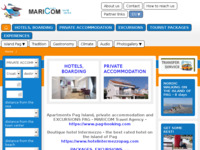 Frontpage screenshot for site: Maricom tourist service (http://www.pag-tourist-service.hr/)