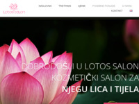 Frontpage screenshot for site: Lotos salon - Kozmetički salon, Pula (http://www.lotos-salon.hr)