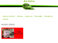 Frontpage screenshot for site: Rješenje je u prirodi (http://www.ad-astra.com.hr)