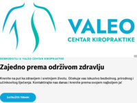 Frontpage screenshot for site: (http://www.kiropraktika-valeo.hr)