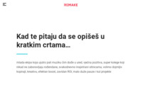 Frontpage screenshot for site: Remake Digitalna Agencija (http://www.remake.hr)
