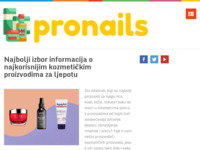 Frontpage screenshot for site: (http://www.pronails.hr)