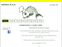 Slika naslovnice sjedišta: Natura - prerada ribe i ribljih proizvoda (http://www.natura-riba.hr)