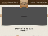 Frontpage screenshot for site: Villa Matejuška, Split (http://www.villamatejuska.hr/)