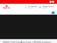 Frontpage screenshot for site: Primo Tim | Garažna vrata | Rolo Vrata | Podizna vrata (http://www.primotim.hr)