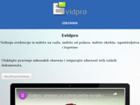 Frontpage screenshot for site: Evidpro (http://evidpro.hr)