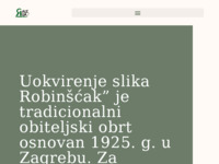 Frontpage screenshot for site: Uokvirenje slika Robinščak (http://www.robinscak.com)