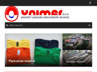 Frontpage screenshot for site: UNIMER d.o.o. -  tvrtka za promet i preradu sekundarnih sirovina (http://unimer.hr)