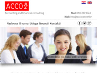 Frontpage screenshot for site: Računovodstvo i financijsko savjetovanje - ACCO centar (http://accocentar.hr)