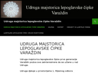 Frontpage screenshot for site: Udruga majstorica lepoglavske čipke Varaždin (http://pubweb.carnet.hr/udrugamajstoricacipke)