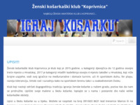 Frontpage screenshot for site: Ženski košarkaški klub Koprivnica (http://www.zkk-koprivnica.hr)