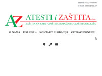 Frontpage screenshot for site: Atesti i Zaštita - AiZ (http://www.aiz.hr)