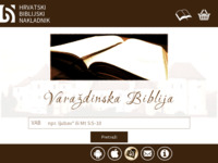 Frontpage screenshot for site: Varaždinska Biblija (http://hbn.hr)