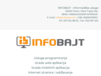Slika naslovnice sjedišta: Infobajt - Programska i web riješenja (http://www.infobajt.com)
