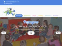Frontpage screenshot for site: Papageno - Dječja igraonica i rođendaonica (http://www.papageno.hr/)
