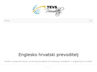 Frontpage screenshot for site: TEVS - Englesko hrvatski prevoditelj (http://tevs-prevoditelj.com)