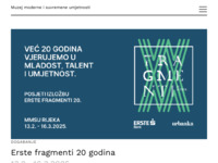 Frontpage screenshot for site: Muzej moderne i suvremene umjetnosti Rijeka (http://www.mmsu.hr)