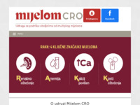 Frontpage screenshot for site: Mijelom.hr - Udruga za podršku oboljelima od multiplog mijeloma (plazmocitoma) (http://www.mijelom.hr)