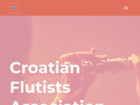 Frontpage screenshot for site: (http://www.hrvatskodrustvoflautista.hr/)