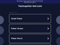 Frontpage screenshot for site: (http://www.taxisupetar-bol.com)