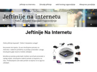 Frontpage screenshot for site: Jeftinije na internetu (http://www.jeftinije.biz)